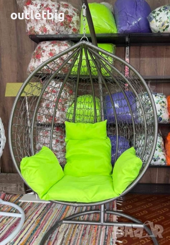 Люлка градинска висяща люлка тип гнездо,яйце–Промоция, снимка 6 - Градински мебели, декорация  - 52232919