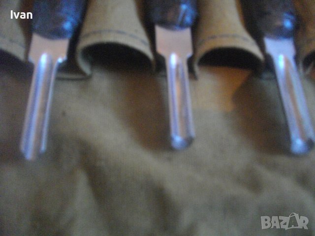 Старо Качество Профи Комплект Ръчни Длета За Дърворезба и Струг-Полукръг,Скосени,Прави-Калъф Брезент, снимка 6 - Други инструменти - 43395050