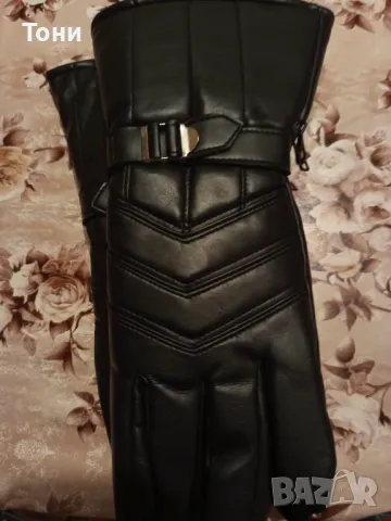 Винтидж Мъжки Дълги Кожени Ръкавици Нови , снимка 8 - Ръкавици - 47817372