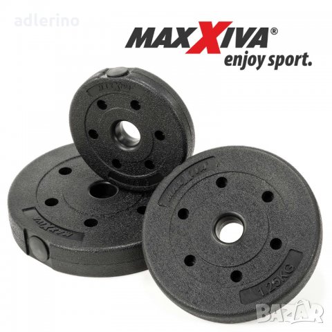 Комплект дъмбели, цимент 2x15 kg, гайки звезди, пластмаса и цимент, снимка 6 - Фитнес уреди - 34153930