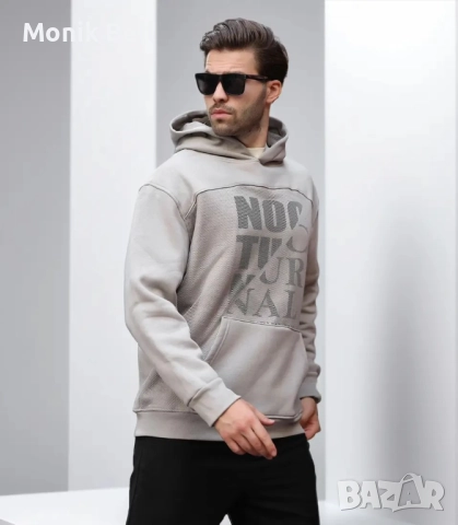 Мъжки Суитшърт - Noctural Gray, снимка 2 - Суичъри - 52860887