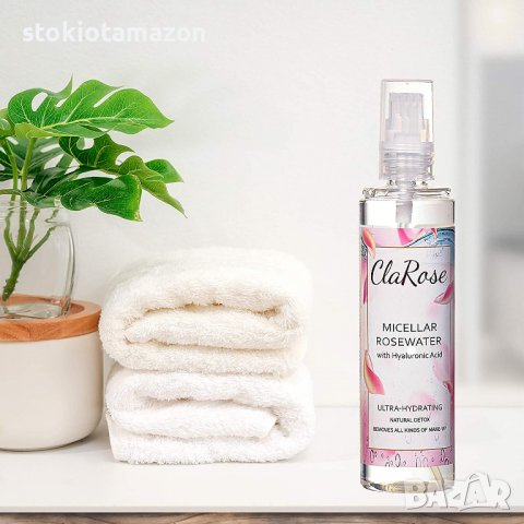 Мицеларна вода с хиалуронова киселина ClaRose 100% Natural Vegan, снимка 5 - Козметика за лице - 38516543