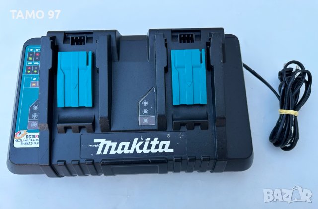 Makita DC18RD - Двойно бързо зарядно за 2 батерии с USB порт, снимка 1 - Други инструменти - 43628196