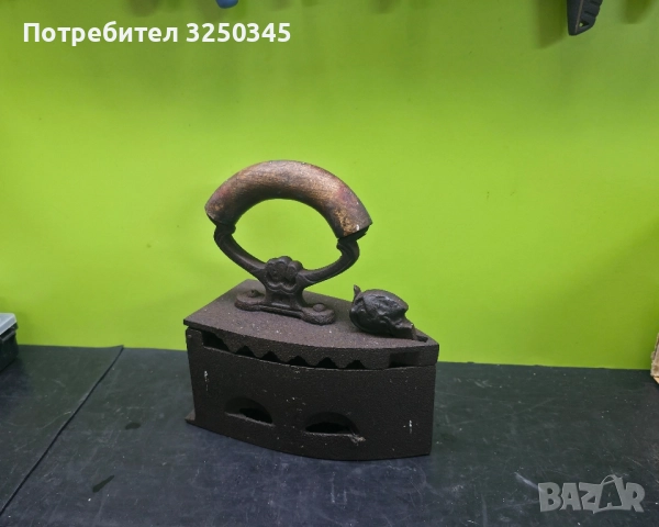 Стара ютия на жар , снимка 5 - Антикварни и старинни предмети - 52505736