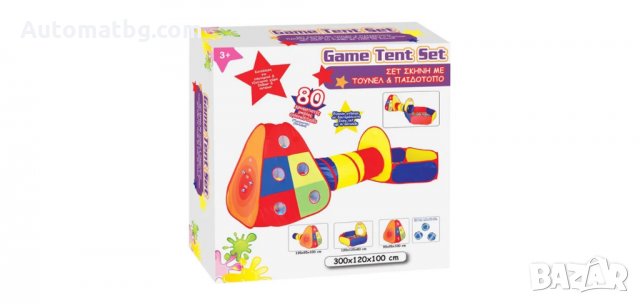 Палатка с тунел и детска площадка , снимка 4 - Играчки за стая - 32851901