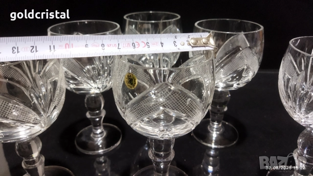 кристални чаши Рамона, снимка 5 - Антикварни и старинни предмети - 19197729