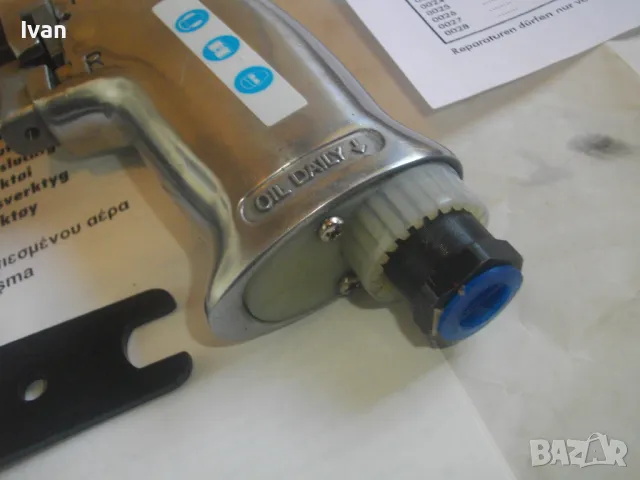 Пневматична винтонавивна машина винтоверт Професионален НОВ Пълен Комплект 2 патронника WURTH DPS1/4, снимка 9 - Винтоверти - 47276808