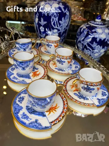 Уникален порцеланов сервиз от 12 части в рустик стил, снимка 2 - Сервизи - 47973793