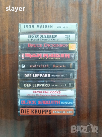 Лот аудио касети Iron Maiden,Bruce Dickinson,Def Lepard,Black Sabbath