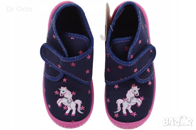 Befado Honey Бебешки пантофки за момиче, Тъмносини с еднорог, снимка 14 - Бебешки обувки - 43671204