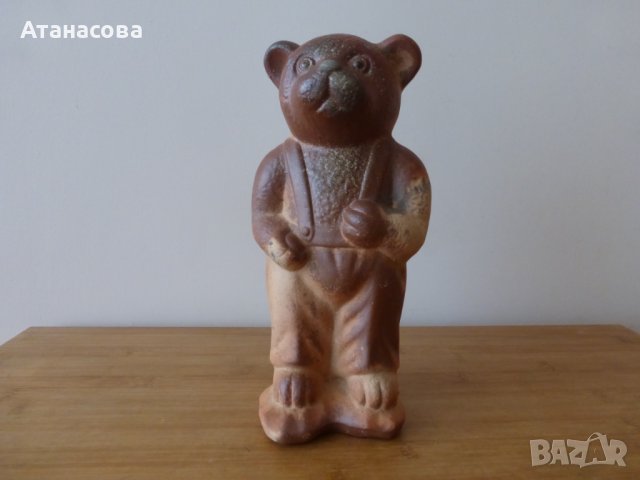 Немска керамична фигура Мечка "Майстор Мечок" Eschbach 1960 г, снимка 6 - Статуетки - 43974784