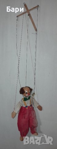 Марионетка Шмидер- Клоун от истинско дърво, ръчна изработка 2, снимка 1 - Антикварни и старинни предмети - 43820545