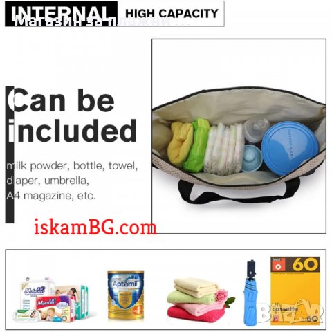 Комплект 5 броя чанти за бебешка количка | Чанта за бебешка количка за принадлежности - КОД 3697, снимка 5 - За бебешки колички - 38487186