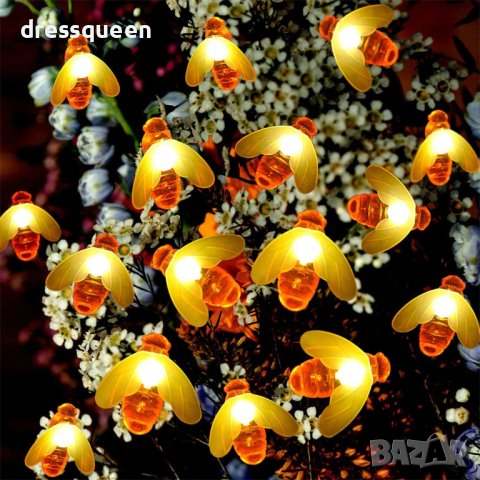 3702 Градински лампички със соларен панел и форма на пчели, снимка 8 - Други стоки за дома - 37640106