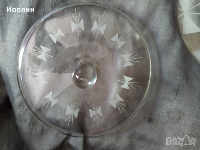 стар стъклен ,кристален съд за боле, снимка 5 - Антикварни и старинни предмети - 32829923