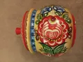 Винтидж руска дървена захарница, ръчно рисувана. , снимка 3