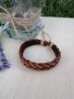 Ръчно изработена гривна, естествена кожа, снимка 4
