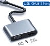 USB C към HDMI VGA адаптер - сплитер - 1 към 2 -  4k HDMI / 1080p VGA, снимка 7