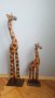 Дървени африкански фигури на жирафи, снимка 1
