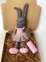 Зайче балерина, детска играчка ръчна изработка, плетени играчки, подарък за дете, снимка 9