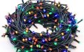 Цветни коледни лампички с черен кабел, снимка 1 - Декорация за дома - 43296265