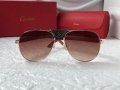 Cartier 2022 мъжки слънчеви очила с кожа, снимка 2