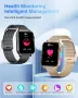 Смарт часовник за Android/IOS, фитнес тракер, отговор/осъществяване на повикване, водоустойчив-черен, снимка 3