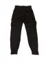 Черен карго панталон с ластик на глезена, снимка 2