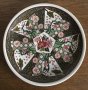 Керамична чиния с флорални мотиви, снимка 1