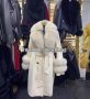 Дамско луксозно палто кашмир вълна и лисица код 124, снимка 1 - Палта, манта - 37801254
