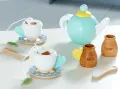 Чайник – дървен комплект за игра, готвене, кухня – 12 части, снимка 2