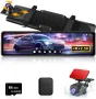 4K GPS Dash Cam 12'' Mirror Dash Cam с 64GB SD карта, снимка 9