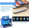 USB C хъб 7 в 1 USB 3.0 5Gbps, USB hub с външно захранване, снимка 4