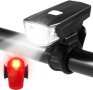 dsfen USB акумулаторни LED велосипедни светлини за нощно каране, снимка 1 - Части за велосипеди - 43745006