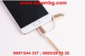 2в1 текстилен USB кабел за зареждане на Андроид и Iphone   код 1986, снимка 6