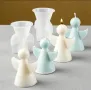 3D ангел Два размера Силиконов молд форма за свещи гипс сапун смола , снимка 1