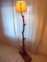 Дървен лампион с въже, снимка 1