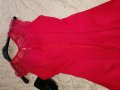 Червена рокля с дантела, снимка 4