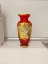 Червена ваза Бохемия., снимка 1