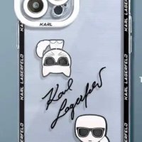 Кейс Iphone 15 Pro Karl Lagerfeld и Minnie Mouse с безплатен протектор, снимка 4 - Калъфи, кейсове - 43733306