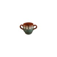 НОВА!!! Чаша за супа с 2 дръжки - зелена, троянска шарка, снимка 1 - Сервизи - 37716383