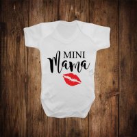 Бебешко боди с щампа Mini Mama, снимка 1 - Бодита за бебе - 26474578