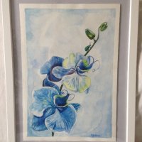 Синя орхидея, снимка 1 - Картини - 28637548