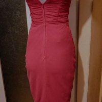 Стилна рокля в тъмно розово "H&M"🍀♥️XS,S♥️🍀арт.4422, снимка 4 - Рокли - 37609206