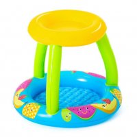 Бебешки басейн със сенник, снимка 1 - Басейни и аксесоари - 32941634