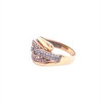 Златен дамски пръстен 3,86гр. размер:54 14кр. проба:585 модел:19955-5, снимка 2 - Пръстени - 43408984