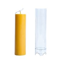 Пластмасова форма молд за направа на дълга гладка свещ цилиндър, снимка 3 - Форми - 43881515