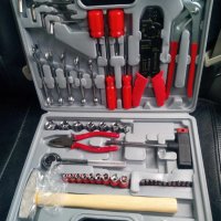 комплект куфар ръчни инструменти 100 части хром-ванадий, снимка 5 - Куфари с инструменти - 43717864