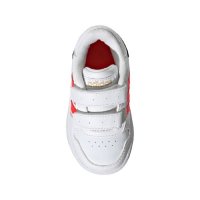 НАМАЛЕНИЕ!!!Бебешки спортни обувки ADIDAS HOOPS Бяло с червени ленти, снимка 4 - Детски маратонки - 35315526