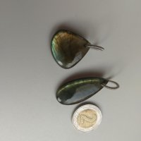 Лабрадорити висулки, снимка 4 - Колиета, медальони, синджири - 28932932